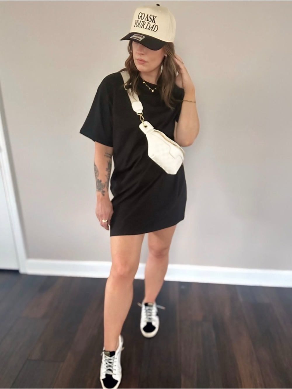 Casual Black T-Shirt Dress